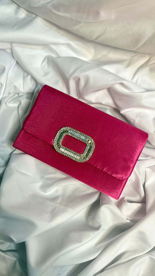 Geantă Clutch Roz Fucsia