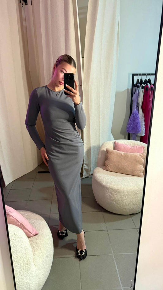 Rochie Lungă Gri