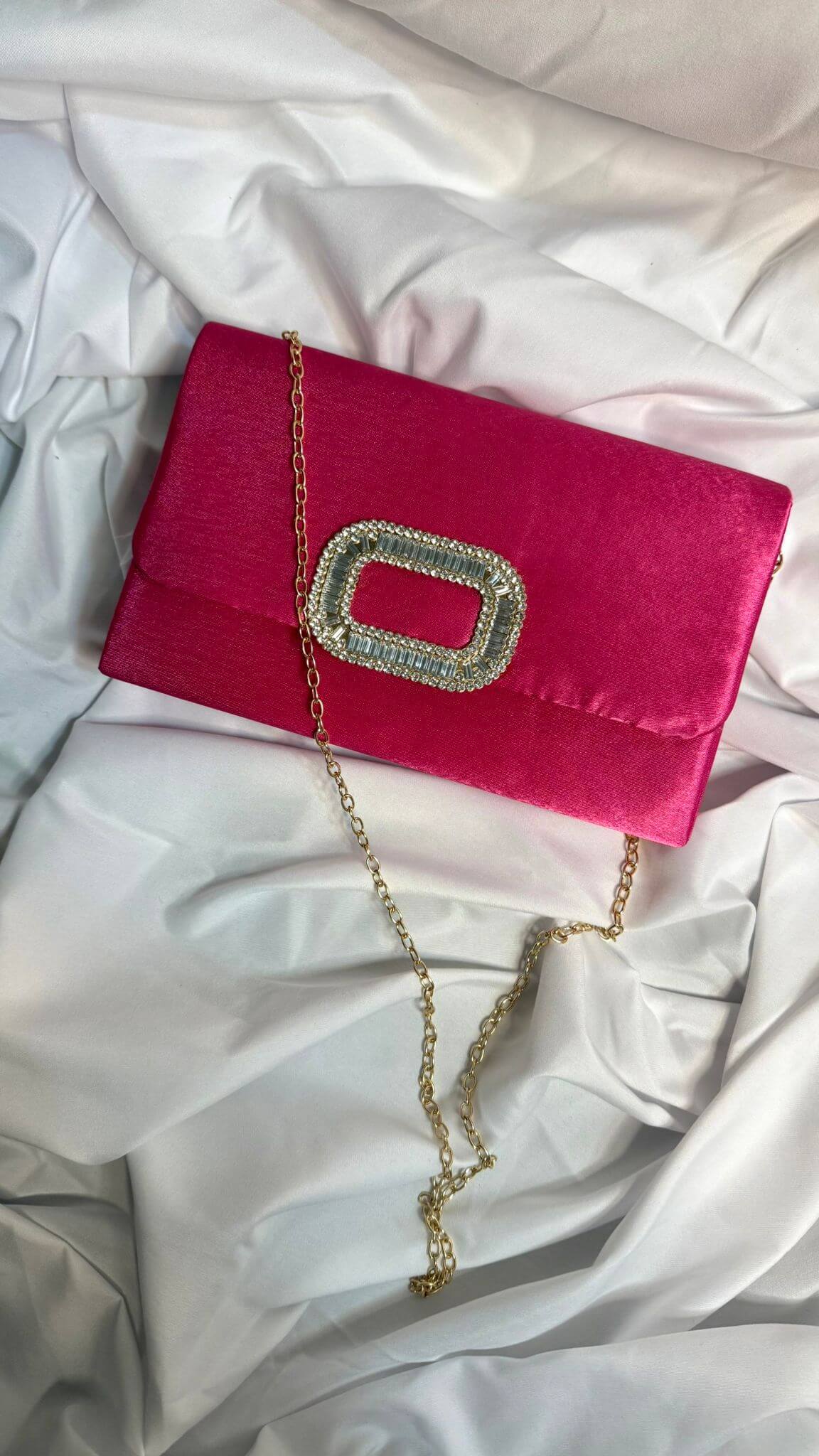 Geantă Clutch Roz Fucsia